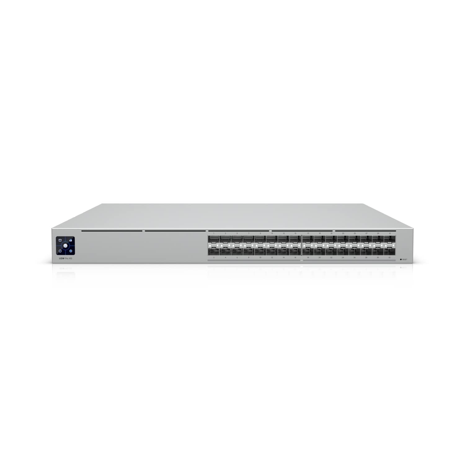 Ubiquiti Pro XG Aggregation, Professional-grade 32-port, Layer 3 Etherlighting Switch For High-capacity 25G SFP28 Connections. Ubiquiti Pro XG Aggregation, Professional-grade 32-port, Layer 3 Etherlighting Switch For High-capacity 25G SFP28 Connections.